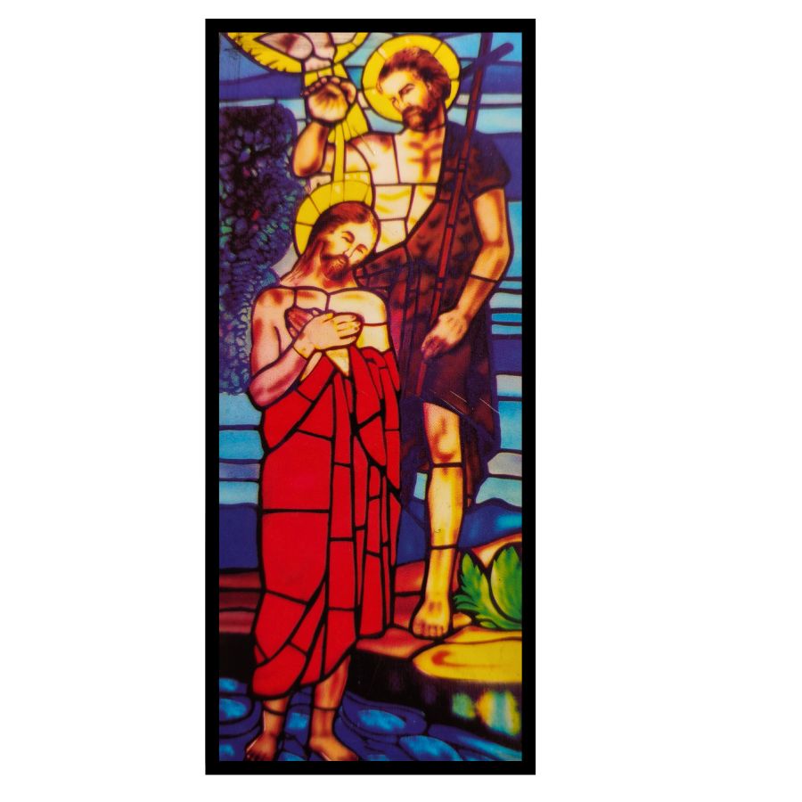 Baptism of Jesus Icon Plaque, 5.75"