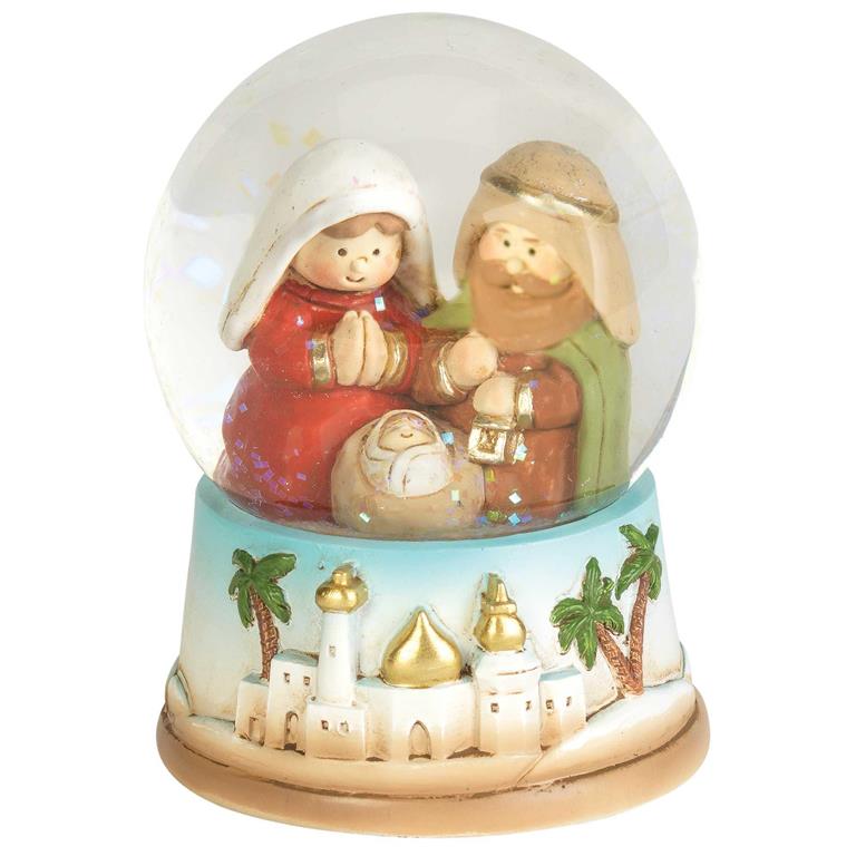 Holy Family Water Globe, 3.5"