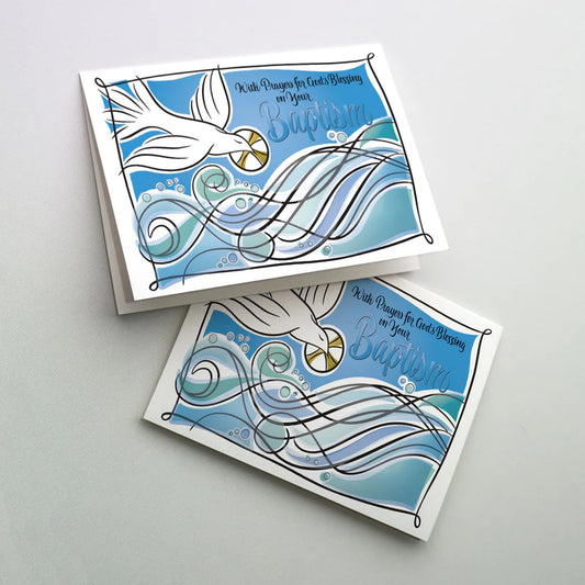 With Prayers for God's Blessing on Your Baptism - Baptism Card (Adult)