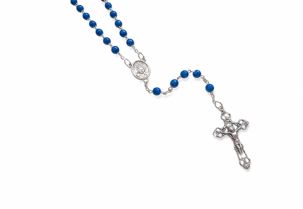 St. Carlo Acutis Rosary – Blue (Made in Czech Republic)