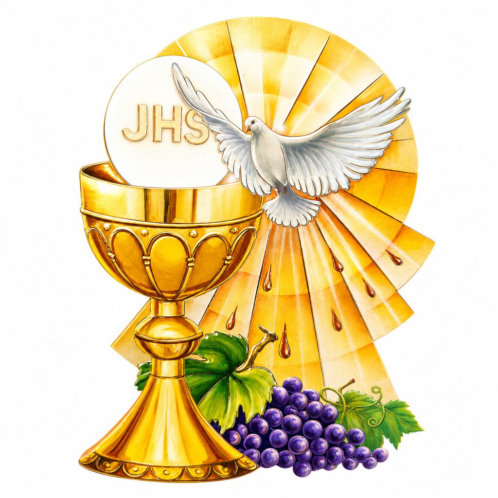 Communion & Confirmation Desktop Plaque – 4″ × 3″ (Made in Italy)