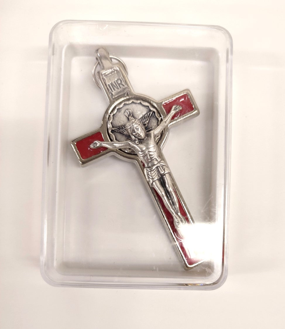 Confirmation Enamel Crucifix with Dove (Made in Italy), 3"