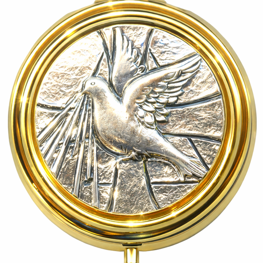 Pyx: Holy Spirit Gold-plated Pyx (Made in Italy)