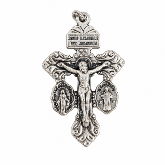Pardon Crucifix – Oxidized Metal Finish (2") - Made in Italy