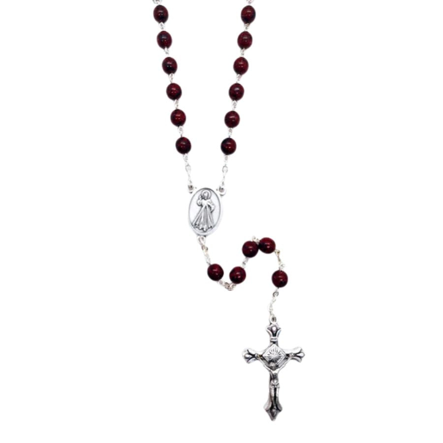 Divine Mercy Rosary (Burgundy) - Italy