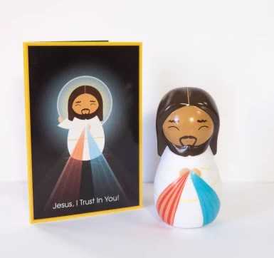 Shining Light Doll -  Divine Mercy Jesus, 3.5"