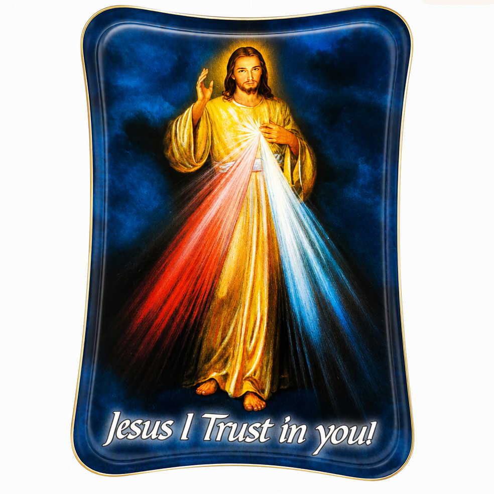 Divine Mercy Plaque (Made in Italy), 4"