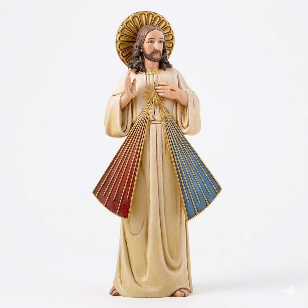 Divine Mercy Jesus Statue, 8"
