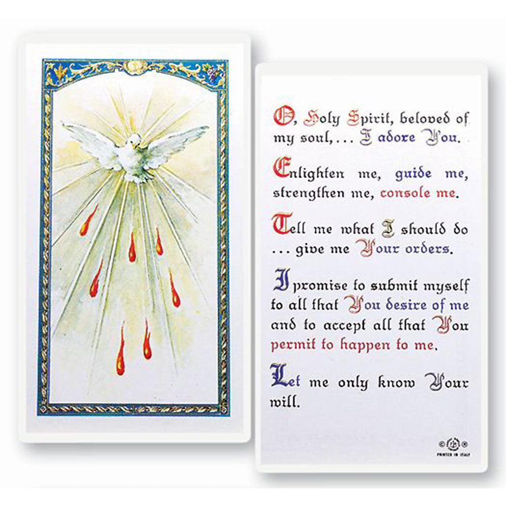 Holy Spirit Laminated Holy Card (Made in Italy)