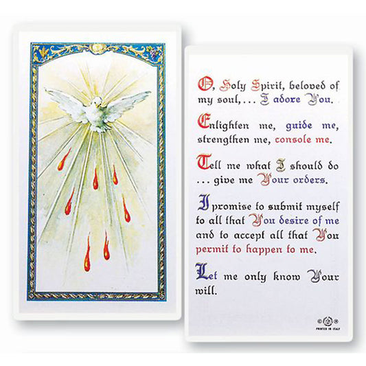 Holy Spirit Laminated Holy Card (Made in Italy)