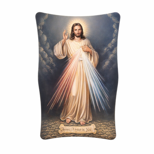 Divine Mercy Mini Plaque, 4" - Made in Italy