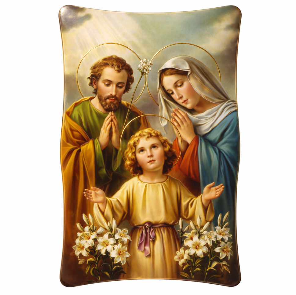 Holy Family Desktop Plaque, 6" - Made in Italy