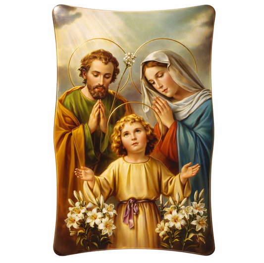 Holy Family Desktop Plaque, 6" - Made in Italy