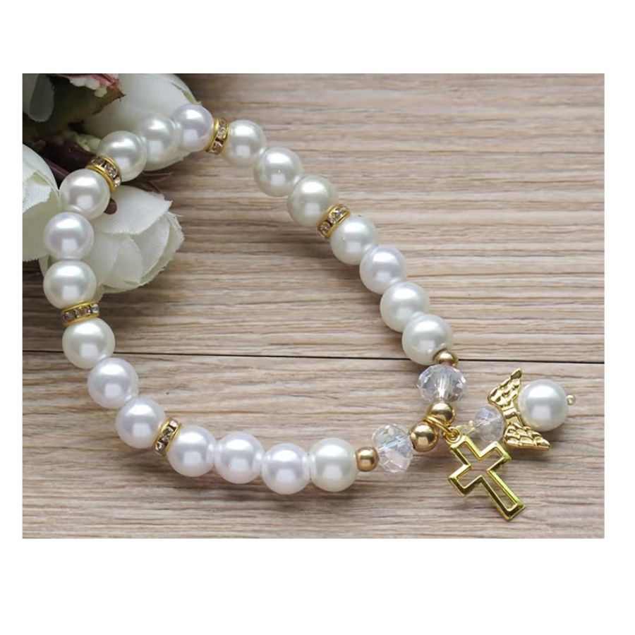 First Communion Imitation Pearls Bracelet