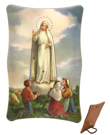 Our Lady of Fatima Plaque, 4.25" (Made in Italy)