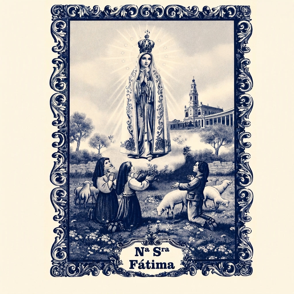 Our Lady of Fatima Blue Tile