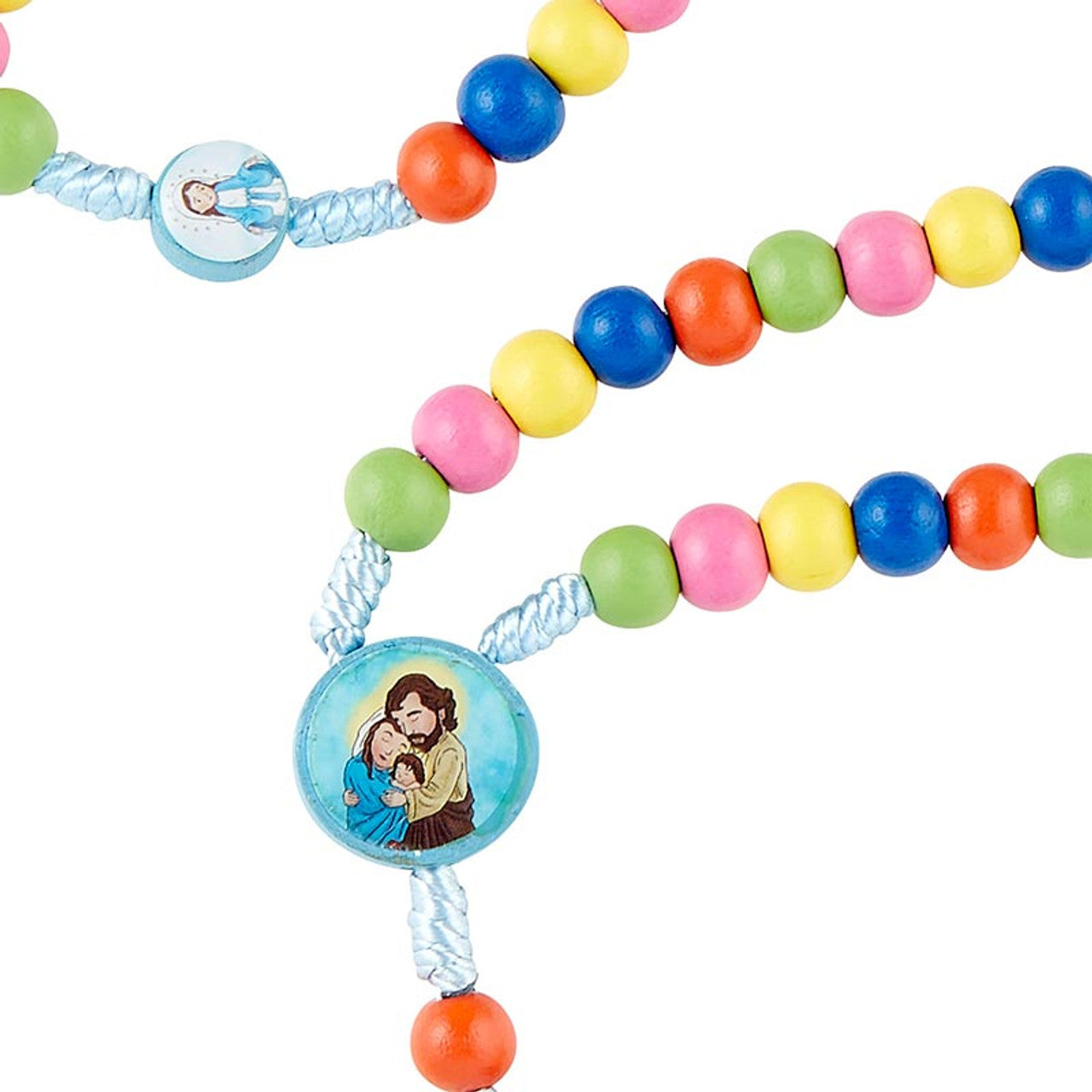 Mini Saints Corded Wood Rosary