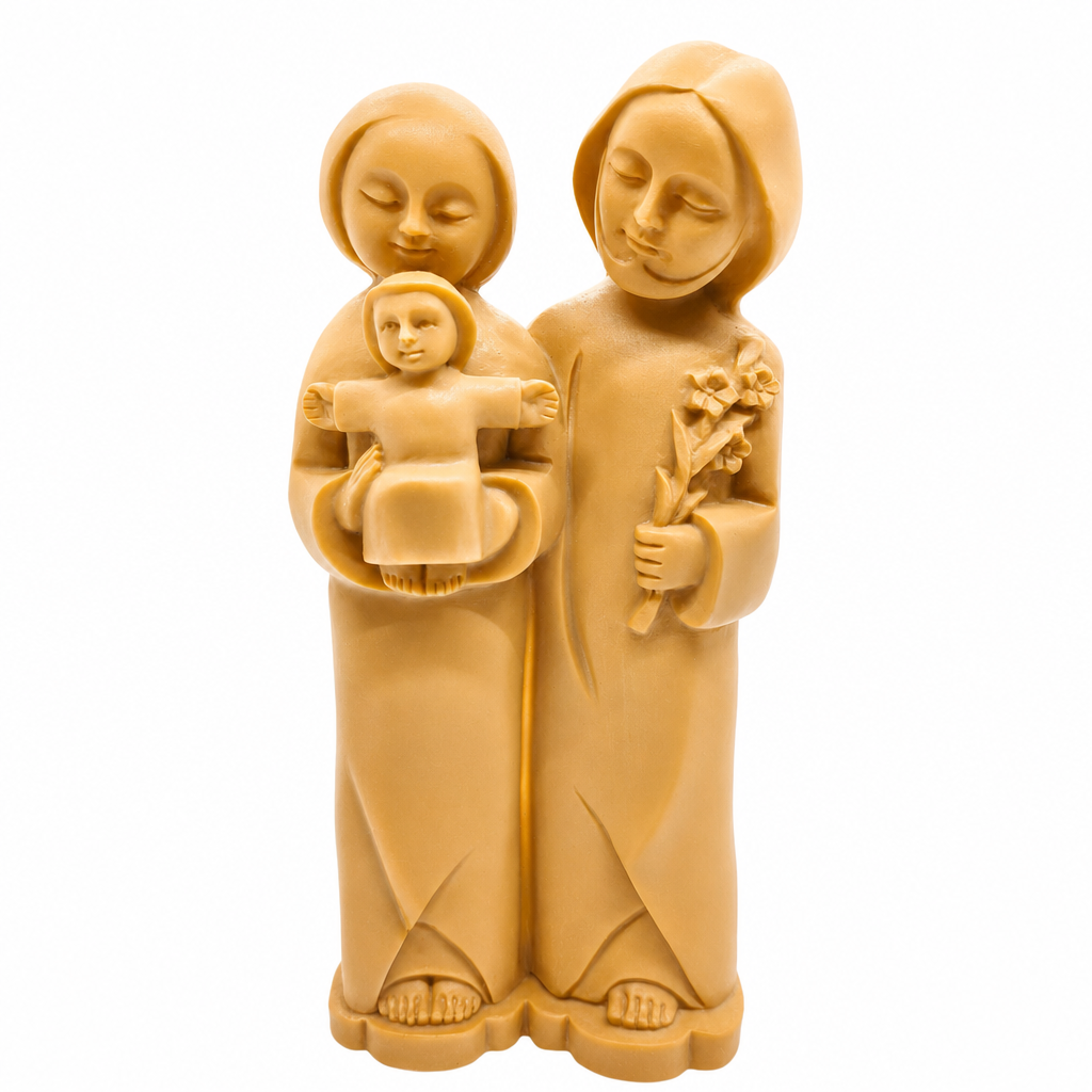Holy Family Statue – 8" (Brown, Oriental Style)