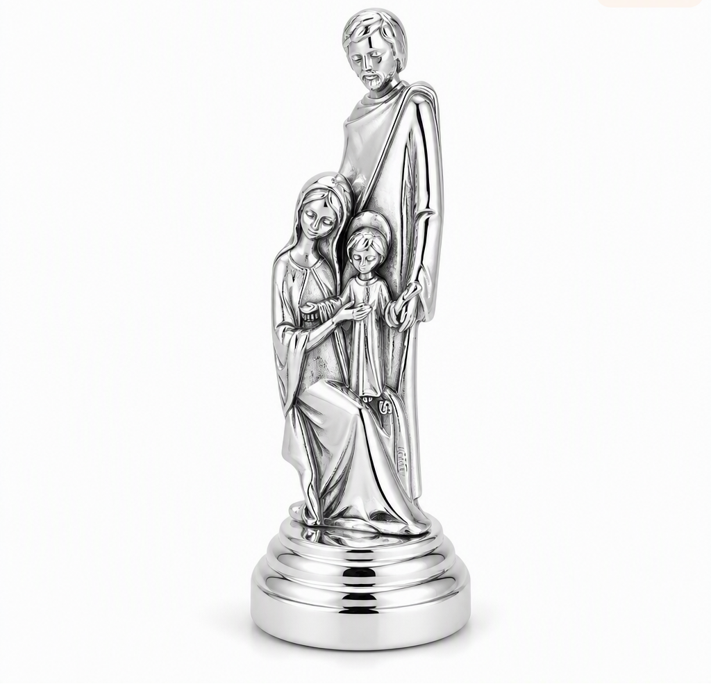 Holy Family Mini Metal Statue, 2.5"