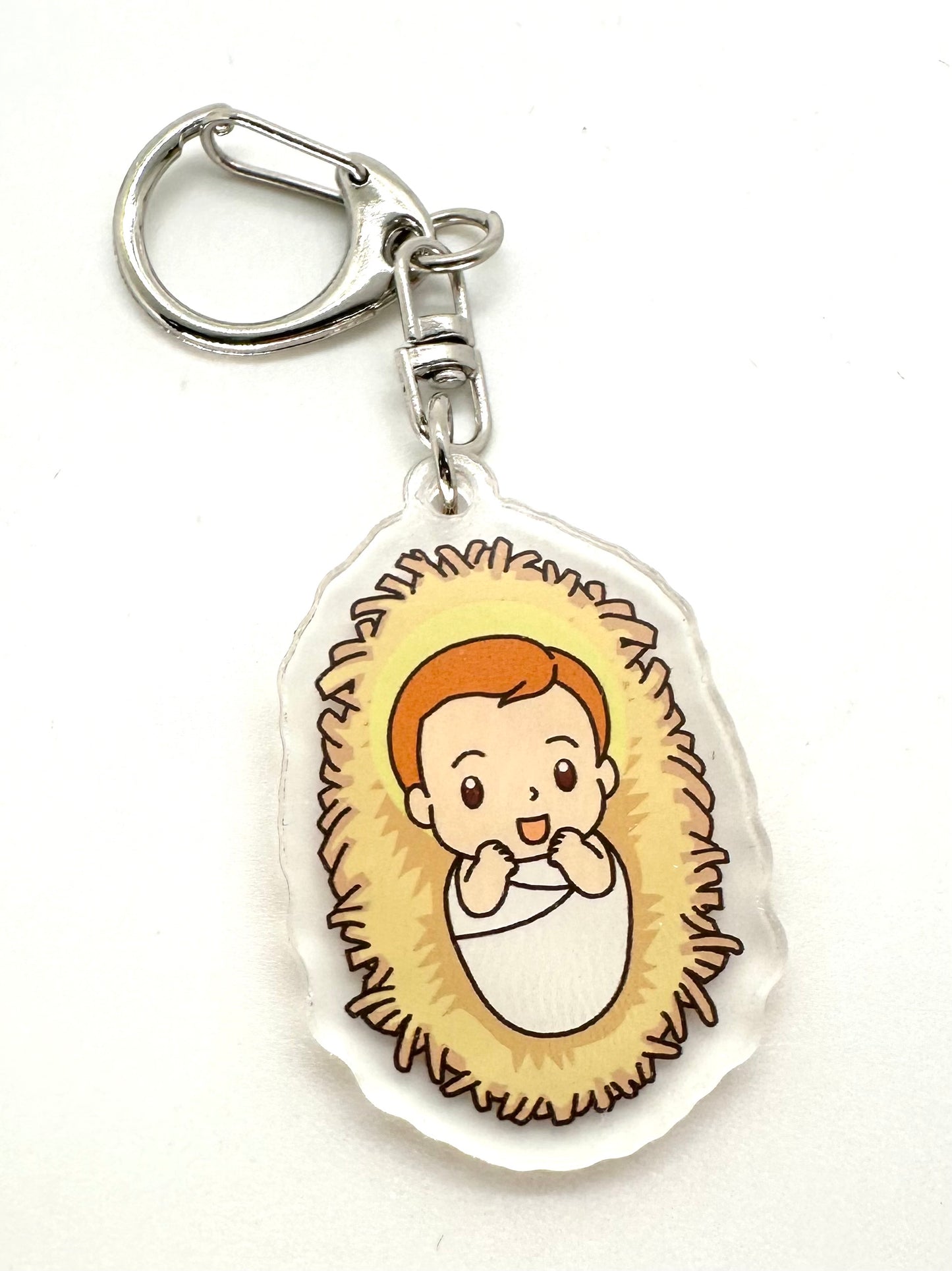 Keychain - Baby Jesus in a Manger