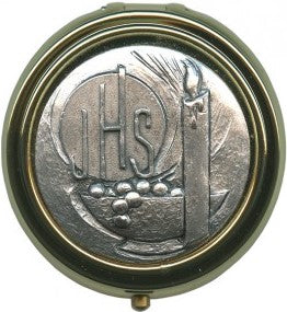 Pyx: IHS Candle and Wheat (Made in Italy)