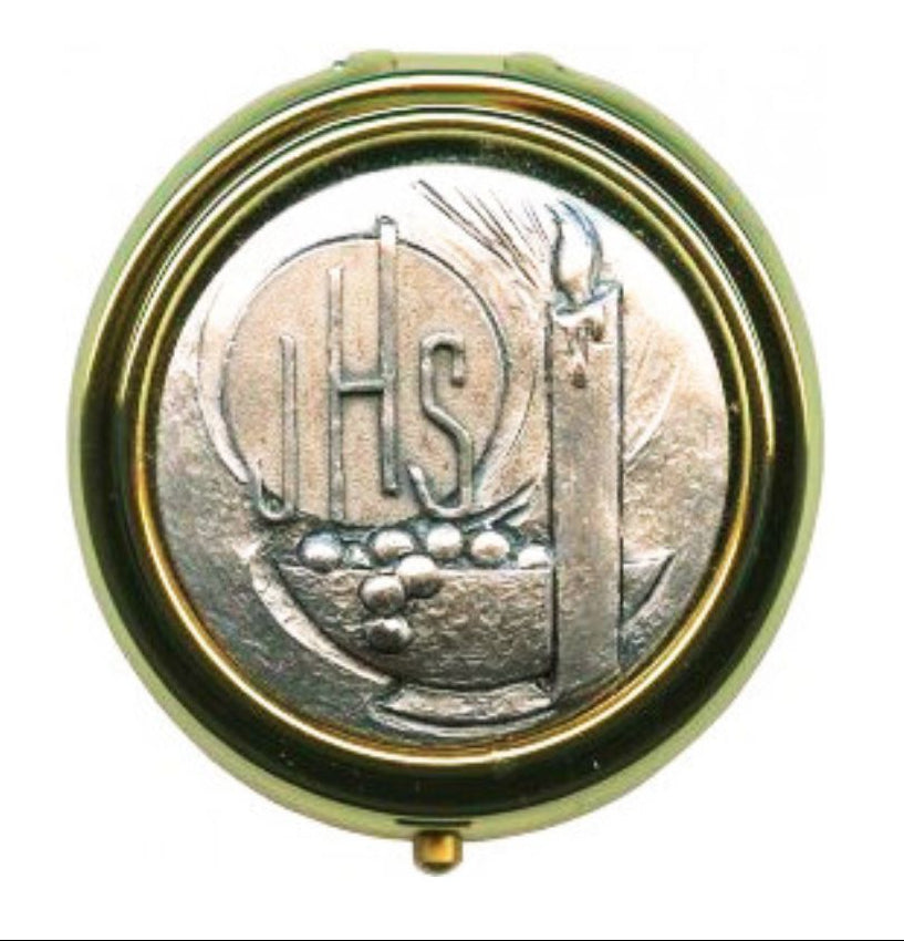 Pyx: IHS Candle and Wheat (Made in Italy)