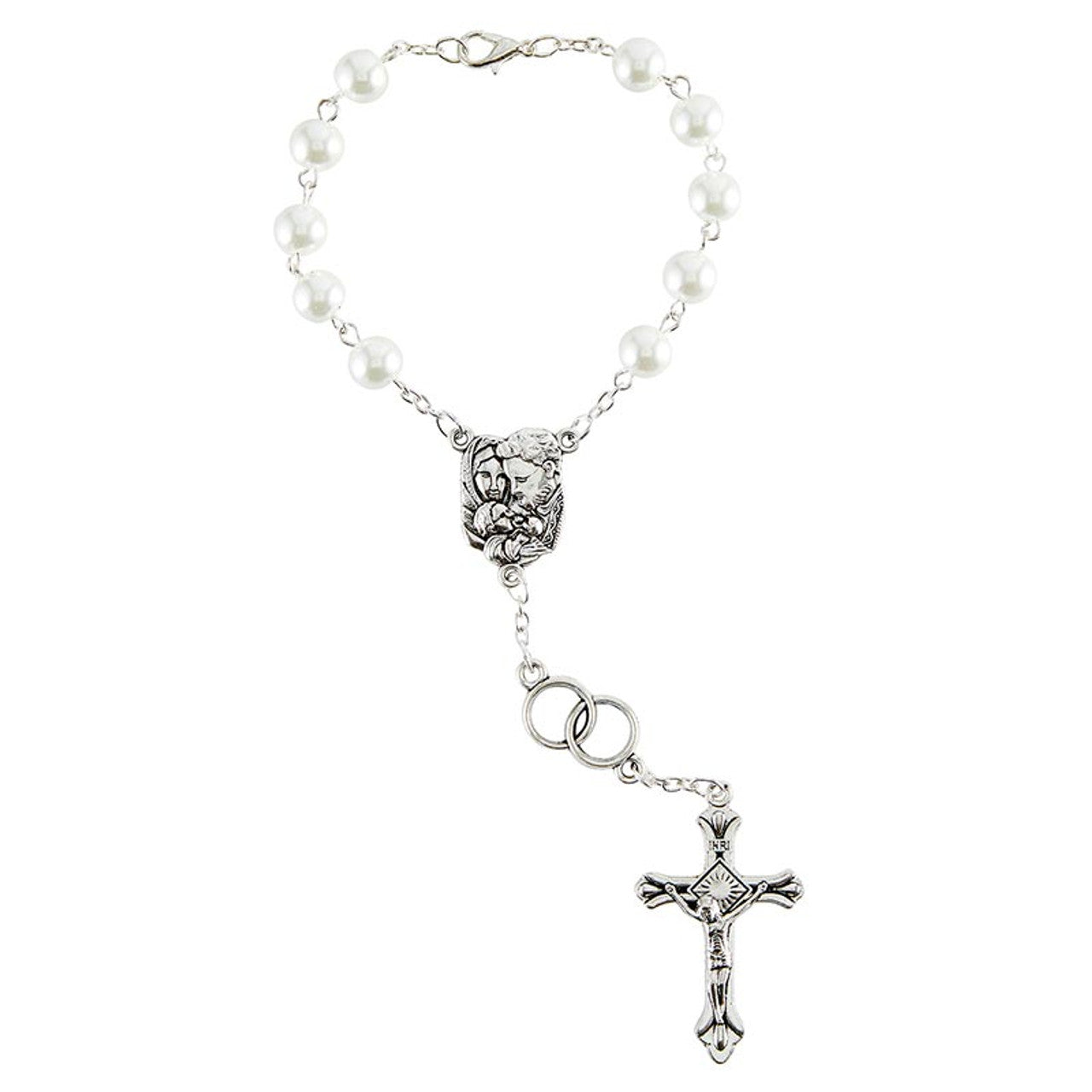 Silver Wedding Bouquet Decade Rosary