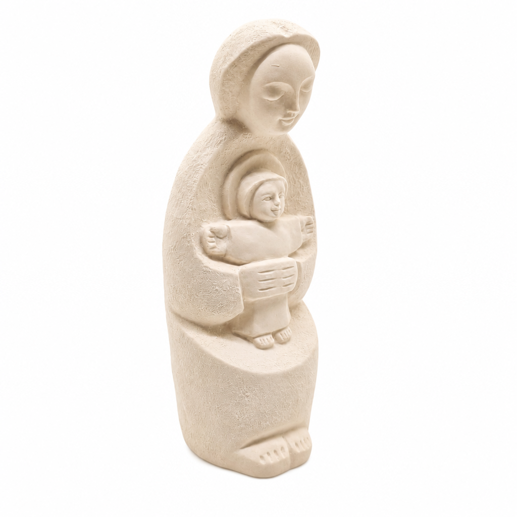 Mother Mary & Child Statue (White), 5.5"