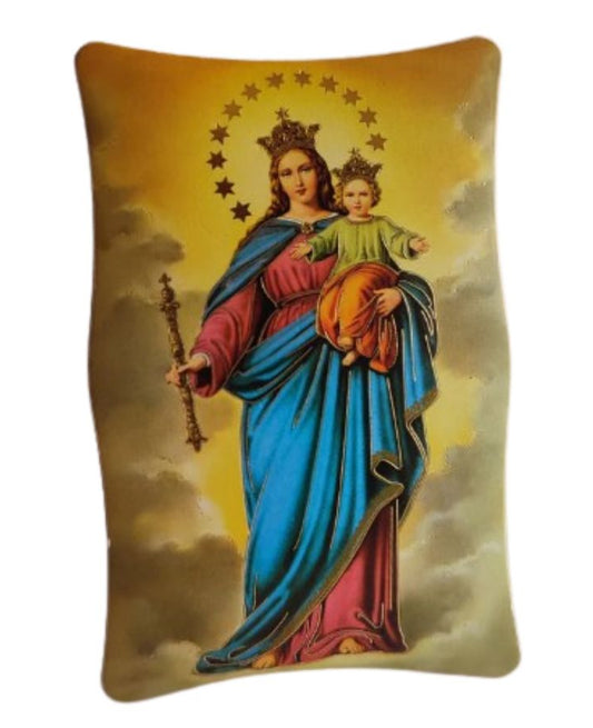 Mary Help of Christians Plaque, 4.25" (Made in Italy)