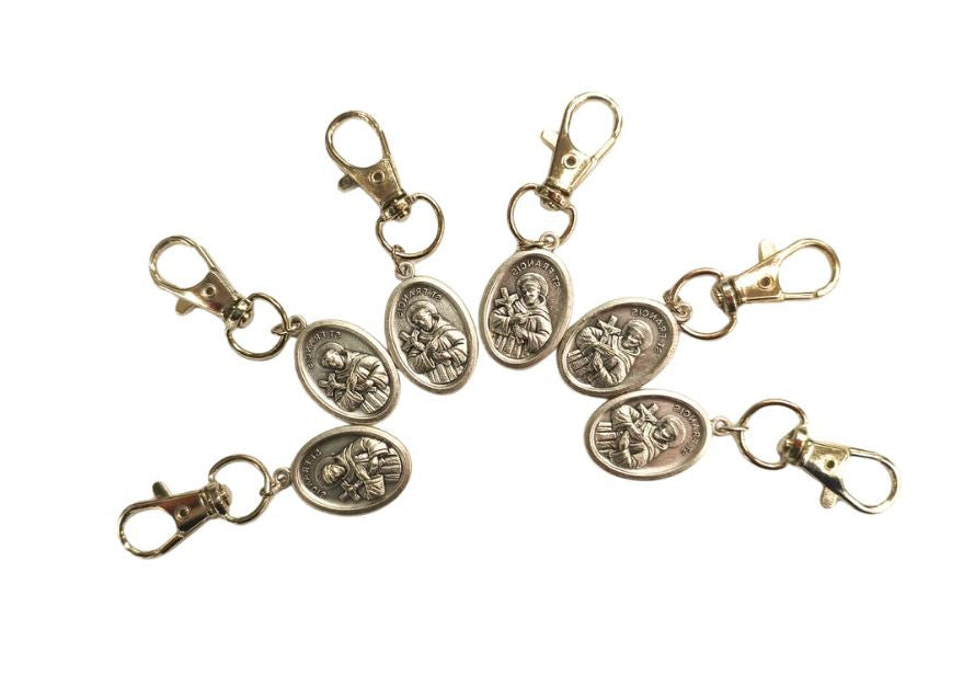 St Francis of Assisi Holy Medal Charm, 1" - Made in Italy