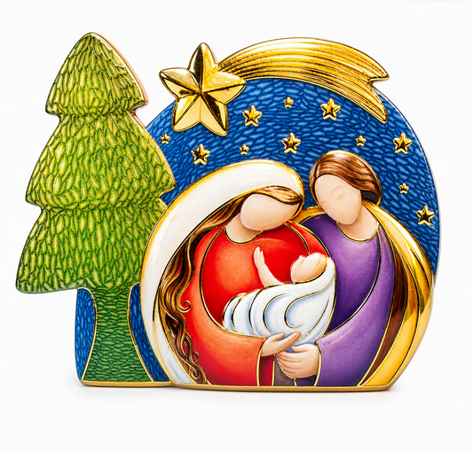 Modern Nativity Desktop Plaque