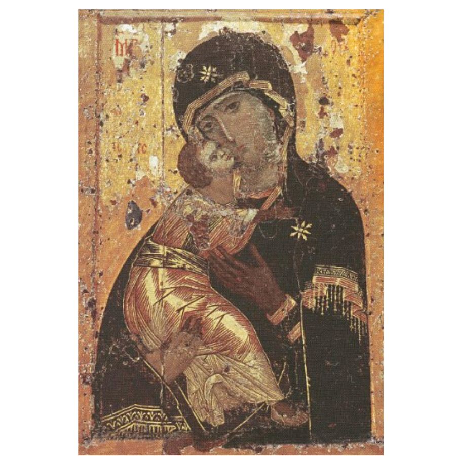 Virgin of Vladimir Icon Wall Plaque, 15.5"