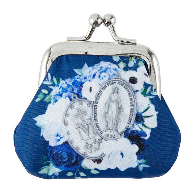 Floral Miraculous Rosary Purse