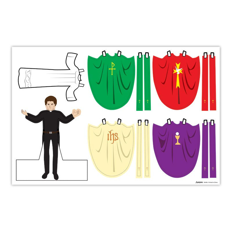 Liturgical Colors Priest and Chasubles Play Set