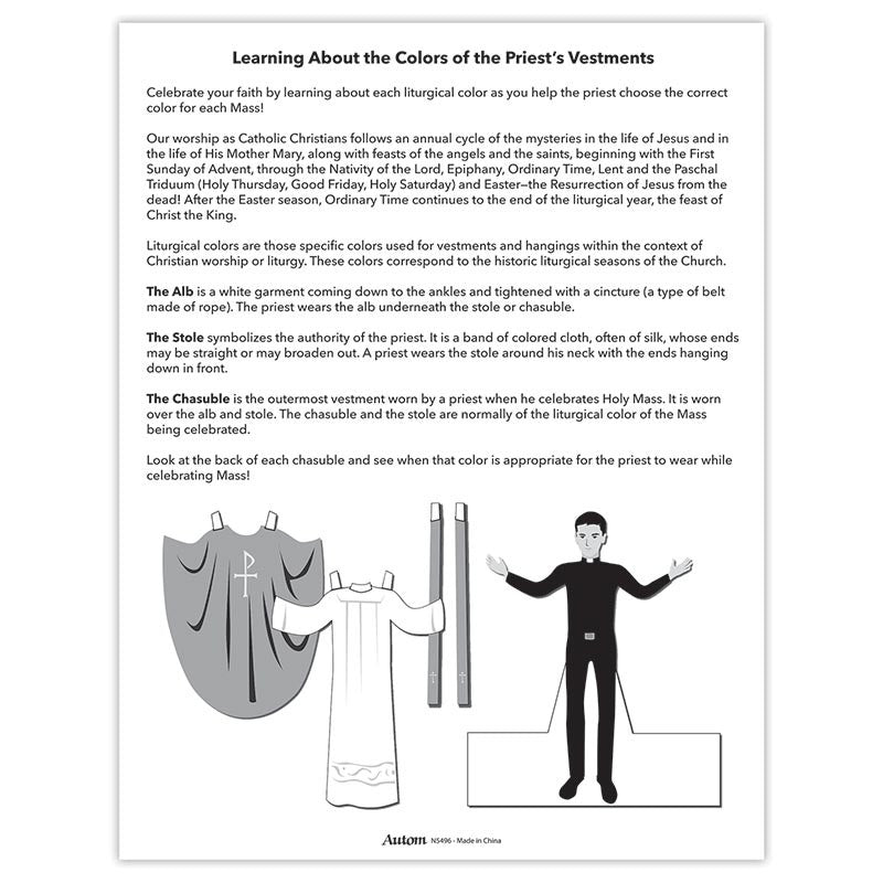 Liturgical Colors Priest and Chasubles Play Set