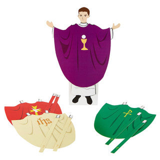 Liturgical Colors Priest and Chasubles Play Set