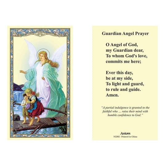 Guardian Angel Laminated Holy Card