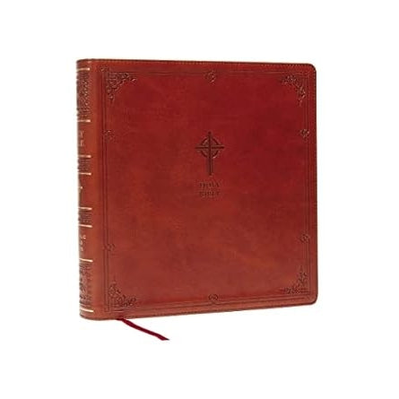 NABRE Large Print Catholic Bible - Brown Leathersoft