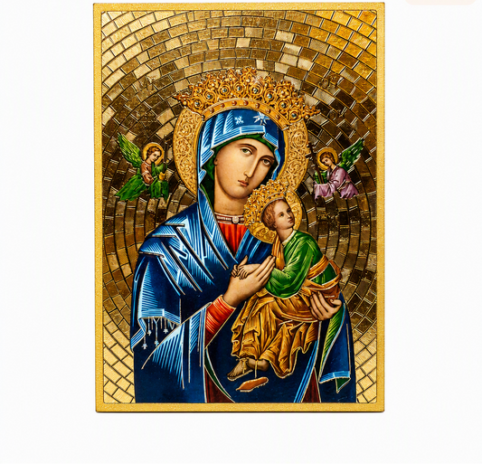Woodcut Plaque - Our Lady of Perpetual Help