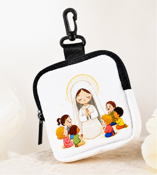 Our Lady with Children Canvas Pouch