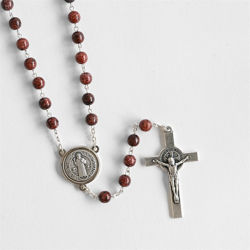 St Benedict Rosary Brown (Made in Italy)