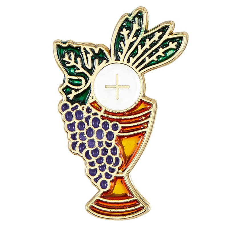 First Communion Lapel Pin with Bookmark