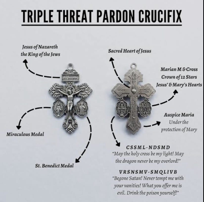 Pardon Crucifix – Oxidized Metal Finish (2") - Made in Italy