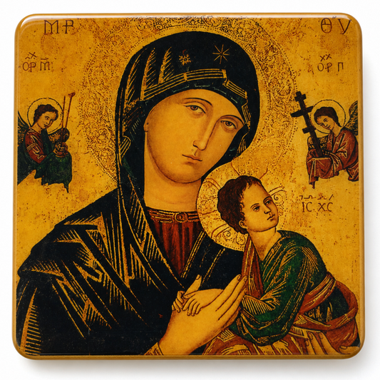 Our Lady of Perpetual Help Desktop Plaque,  4" x  4"