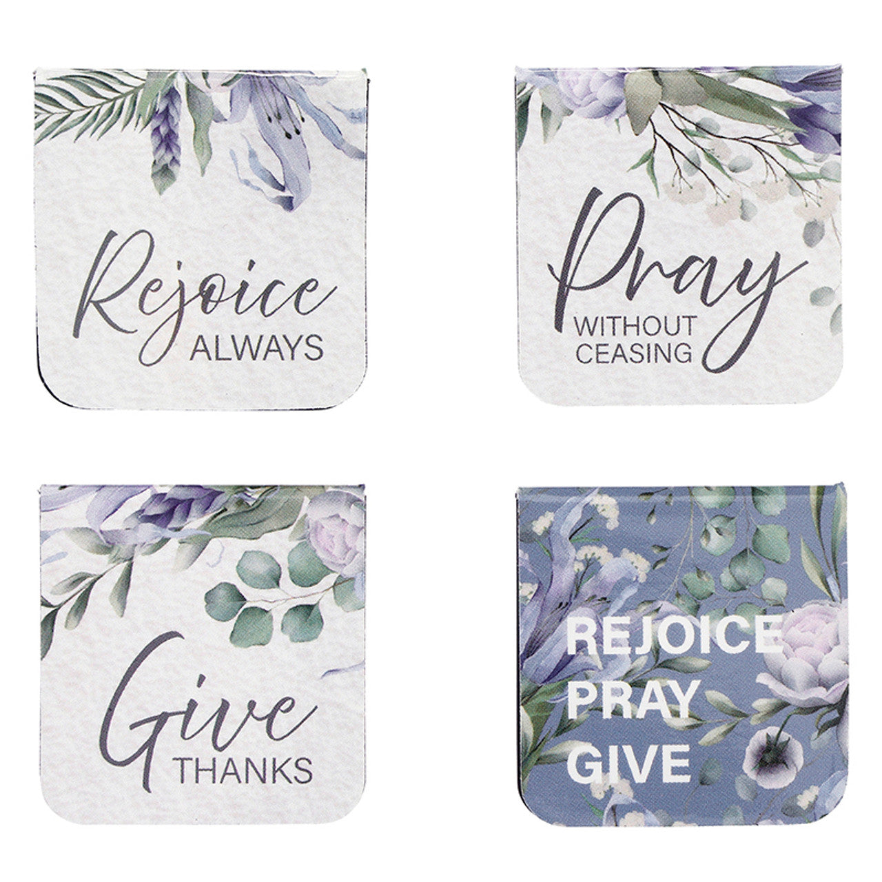 Magnetic Bookmarks: Rejoice Always (4-pack)