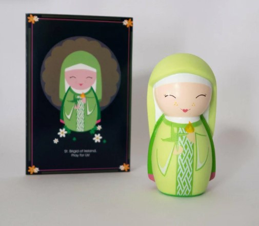 Shining Light Doll -  Saint Brigid of Ireland, 3.5"