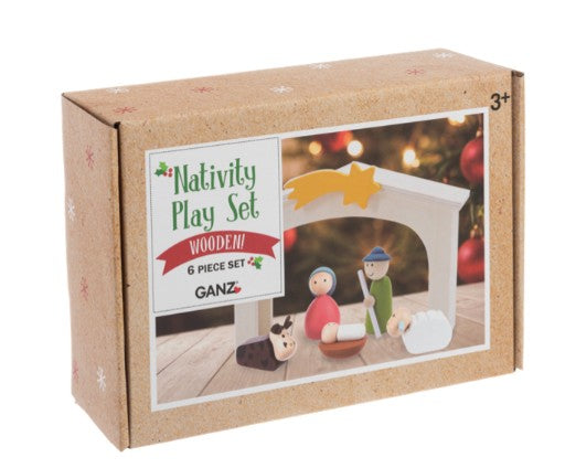 Wood Nativity Playset, 6-piece Set