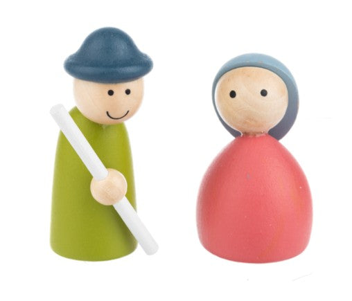 Wood Nativity Playset, 6-piece Set