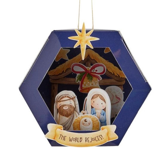 Kids Nativity Diorama Ornament Craft