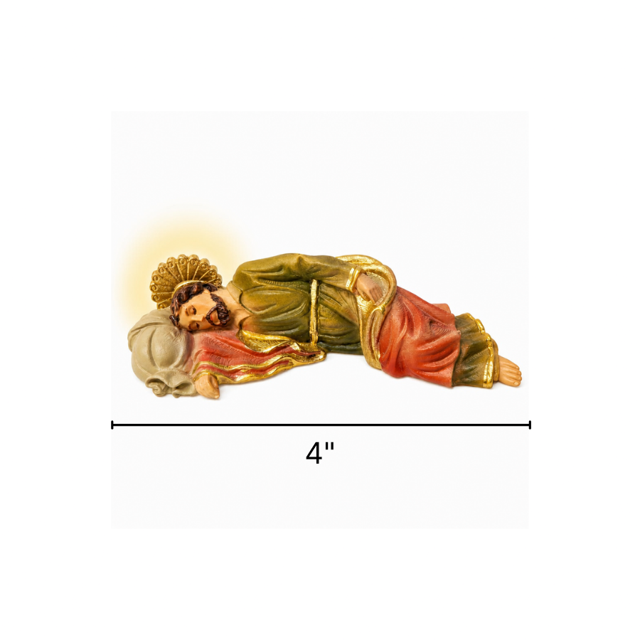 Mini Sleeping St. Joseph Statue – 4" W